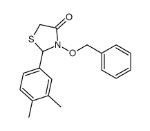 2-(3,4-dimethylphenyl)-3-phenylmethoxy-1,3-thiazolidin-4-one结构式