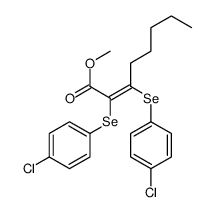 methyl 2,3-bis[(4-chlorophenyl)selanyl]oct-2-enoate Structure