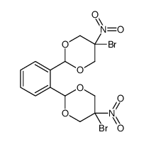 5-bromo-2-[2-(5-bromo-5-nitro-1,3-dioxan-2-yl)phenyl]-5-nitro-1,3-dioxane结构式