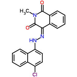 (4Z)-4-[(4-Chloro-1-naphthyl)hydrazono]-2-methyl-1,3(2H,4H)-isoquinolinedione Structure