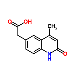 (4-Methyl-2-oxo-1,2-dihydro-6-quinolinyl)acetic acid Structure