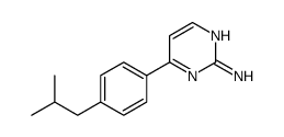 4-[4-(2-methylpropyl)phenyl]pyrimidin-2-amine Structure