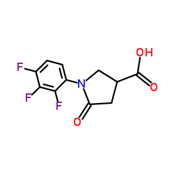 5-Oxo-1-(2,3,4-trifluorophenyl)-3-pyrrolidinecarboxylic acid Structure