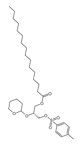 1-palmitoyl-2-(tetrahydropyran-2-yl)-3-(p-toluenesulfonyl)-sn-glycerol结构式