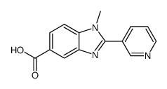 1-methyl-2-(pyridin-3-yl)-1H-benzimidazole-5-carboxylic acid结构式