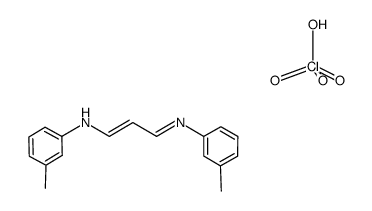 3-methyl-N-(3-(m-tolylimino)prop-1-en-1-yl)aniline perchlorate Structure