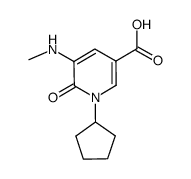 1-cyclopentyl-5-methylamino-6-oxo-1,6-dihydropyridine-3-carboxylic acid结构式