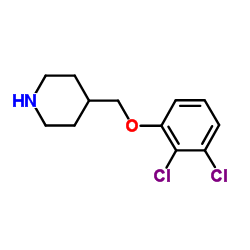 4-[(2,3-Dichlorophenoxy)methyl]piperidine结构式