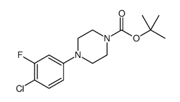 1-Piperazinecarboxylic acid, 4-(4-chloro-3-fluorophenyl)-, 1,1-dimethylethyl ester结构式