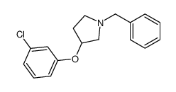 1-benzyl-3-(3-chlorophenoxy)pyrrolidine Structure
