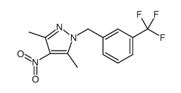 1H-Pyrazole, 3,5-dimethyl-4-nitro-1-[[3-(trifluoromethyl)phenyl]methyl]结构式