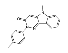 5-Methyl-2-p-tolyl-2,5-dihydro-pyridazino[4,3-b]indol-3-one结构式