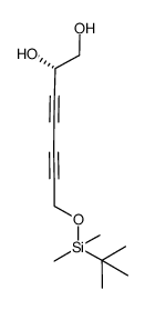 7-t-butyldimethylsilyloxy-3,5-heptadiyne-1,2-diol结构式