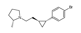 (2R)-1-{2-[(1S,2R)-2-(4-bromophenyl)cyclopropyl]ethyl}-2-methylpyrrolidine Structure