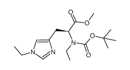 N-α-(tert-butoxycarbonyl)-N-α,N-1(τ)-diethyl-L-histidine methyl ester Structure