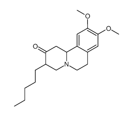 9,10-Dimethoxy-2-oxo-3-pentyl-1,2,3,4,6,7-hexahydro-11bH-benzochinolizin结构式