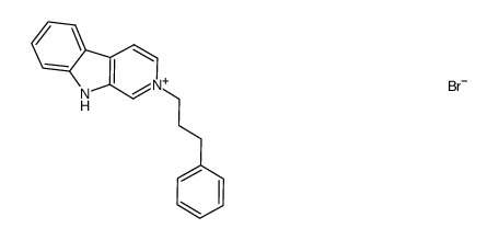 2-(3-phenylpropyl)-β-carbolinium bromide结构式
