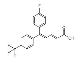 (2E,4Z)-5-(4-fluorophenyl)-5-[4-(trifluoromethyl)phenyl]-2,4-pentadienoic acid Structure