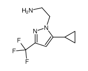 2-[5-Cyclopropyl-3-(trifluoromethyl)-1H-pyrazol-1-yl]ethanamine结构式