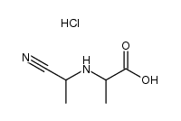 2-(1-cyanoethylamino)propionic acid hydrochloride Structure