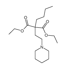 butyl-(2-piperidino-ethyl)-malonic acid diethyl ester结构式