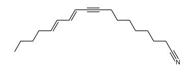 octadeca-11t,13t-dien-9-ynenitrile Structure