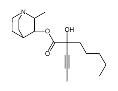 (7-methyl-1-azabicyclo[2.2.2]oct-8-yl) 2-hydroxy-2-prop-1-ynyl-heptano ate结构式
