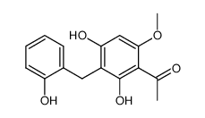 2',4'-dihydroxy-3'-(2-hydroxybenzyl)-6'-methoxyacetophenone结构式
