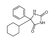 5-cyclohexyl-5-phenylimidazolidine-2,4-dione Structure