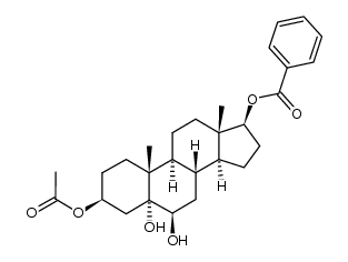 3β-acetoxy-17β-benzoyloxy-5α-androstane-5,6β-diol Structure