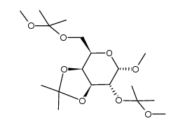 Methyl 3,4-O-isopropylidene-2,6-di-O-(1-methoxy-1-methylethyl)-α-D-galactopyranoside Structure