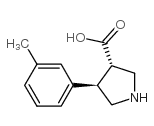 (3S,4R)-4-M-TOLYLPYRROLIDINE-3-CARBOXYLIC ACID Structure