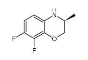 (3S)-(+)-7,8-Difluoro-3,4-dihydro-3-methyl-2H-[1,4]benzoxazine结构式