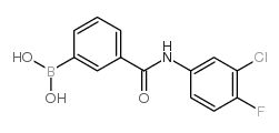 3-((3-氯-4-氟苯基)氨基甲酰基)苯基硼酸结构式