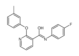 N-(4-fluorophenyl)-2-(3-methylphenoxy)pyridine-3-carboxamide结构式