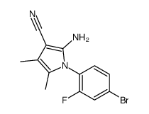 2-Amino-1-(4-bromo-2-fluorophenyl)-4,5-dimethyl-1H-pyrrole-3-carb onitrile Structure