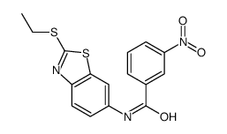 N-(2-ethylsulfanyl-1,3-benzothiazol-6-yl)-3-nitrobenzamide结构式
