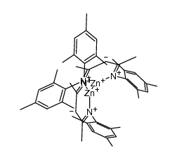 (HC[C(Me)N(2,4,6-Me3C6H2)]2)2Zn2结构式