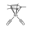 η5-pentamethylcyclopentadienyl rhodium dicarbonyl Structure