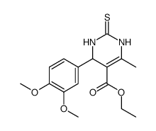 4-(3,4-dimethoxy-phenyl)-6-methyl-2-thioxo-1,2,3,4-tetrahydro-pyrimidine-5-carboxylic acid ethyl ester结构式