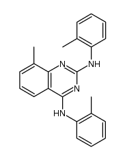 8-methyl-N2,N4-di-o-tolyl-quinazoline-2,4-diyldiamine结构式