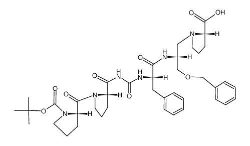 Boc-Pro-Pro-Gly-Phe-Ser(Bzl)-Pro-OH结构式