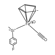 [(η5-C5H5)Fe(CO)2(SiMe2C6H4-p-F)]结构式