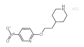 5-Nitro-2-[2-(4-piperidinyl)ethoxy]pyridine hydrochloride结构式