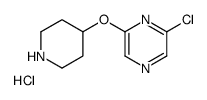 2-chloro-6-piperidin-4-yloxypyrazine,hydrochloride Structure