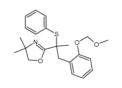 2-(1-(2-(methoxymethoxy)phenyl)-2-(phenylthio)propan-2-yl)-4,4-dimethyl-4,5-dihydrooxazole Structure