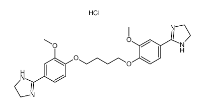 1,4-bis-[4-(4,5-dihydro-1H-imidazol-2-yl)-2-methoxy-phenoxy]-butane, dihydrochloride结构式