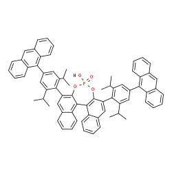 (11bR)-2,6-双[4-(9-蒽基)-2,6-双(异丙基)苯基]-4-羟基-4-氧化物-二萘并[2,1-d：1'',2 ''-f] [1,3,2]二氧杂磷醚结构式