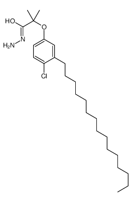2-(4-chloro-3-pentadecyl-phenoxy)-2-methyl-propanehydrazide结构式
