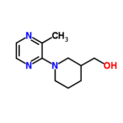 [1-(3-Methyl-2-pyrazinyl)-3-piperidinyl]methanol Structure